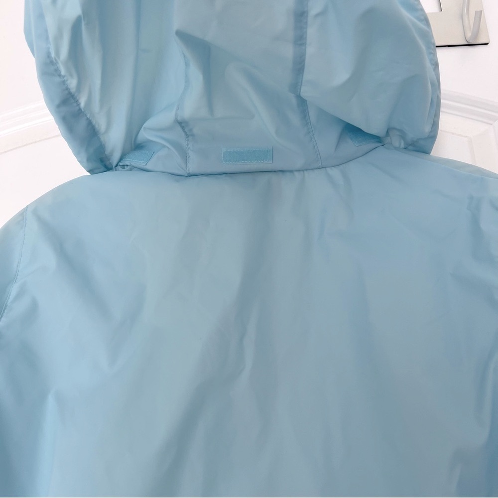 NWT! Columbia Light Blue Hooded Waterproof Jacket Zip Pockets Packable Travel XS - Picture 4 of 7